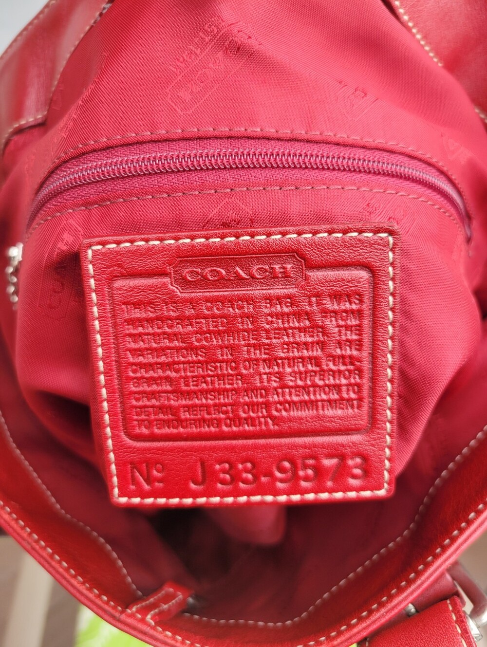 Vintage Coach Hampton Red Leather Shopper Tote Bag with Buckle Straps - Picture 4 of 11